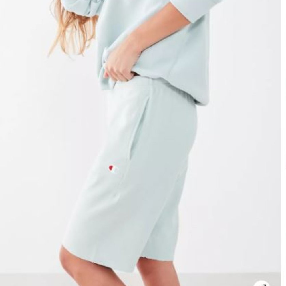 NWT! Champion‎ & Urban Outfitters Longline Terry Short (Small) Seafoam Blue… - Picture 3 of 6